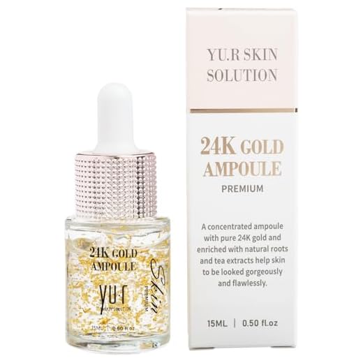 Yu.R Skin Solution 24K Gold Serum – K-Beauty Luxuspflege für strahlende, jugendliche Haut, 15 ml