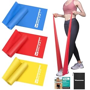 RENRANRING Resistance Bands for Working Out, Exercise Bands for Physical Therapy, Stretch, Recovery, Pilates, Rehab, Strength Training and Yoga Starter Set