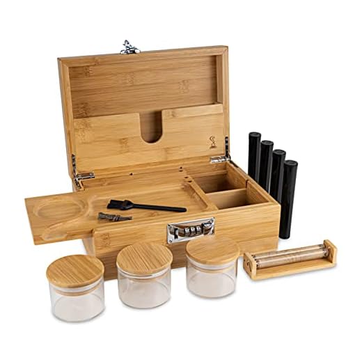 Skunk Labs Premium Eco-Friendly Natural Bamboo Decorative Combination Lock Box