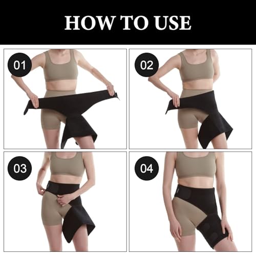 Ischias Bandage HüFtbandage Ischias GüRtel Oberschenkelbandage Orthopädische Bandage zur Behebung von Schiasschmerzen Krafttrainingsgurte Verstellbar Beidseitig Verwendbar für Frauen & Männer