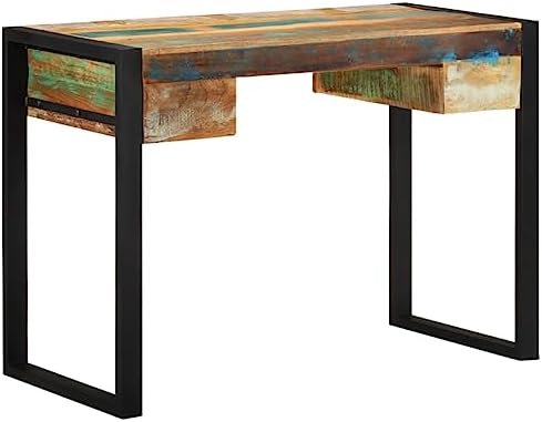 vidaXL Desk Solid Reclaimed Wood Workstation Computer Desk Home Office Table