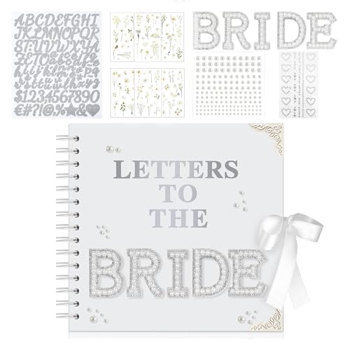 HOETEK 8 x 8 Inch Letters to The Bride Scrapbook, Wedding Memory Book