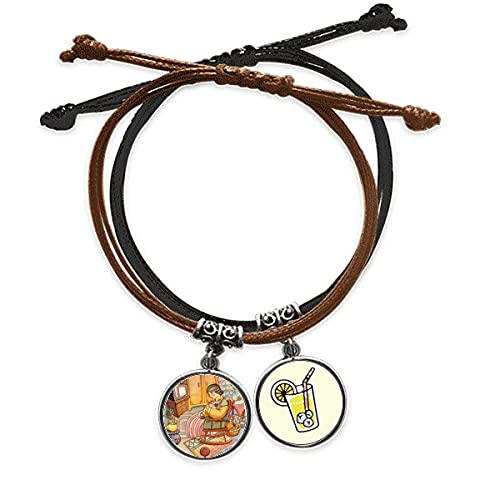 Peinture Aquarelle Chat bracelet cuir haut de gamme miaoji fait main