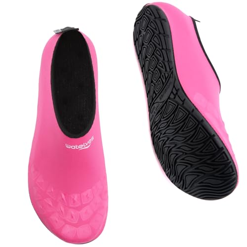 WateLves Water Shoes for Womens Mens Barefoot Quick-Dry Aqua Socks for Beach Swim Surf Yoga Exercise New Translucent Color Soles2