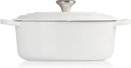 Miniatura 4 de Le Creuset - Olla holandés redonda con tapa de cocina, hecha de hierro fundido esmaltado, de 2.75 cuartos de galón de capacidad, color blanco,
