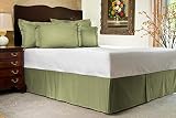 Damask Stripe Split Cornor Luxury Bed Skirt on Amazon Made from 550 Thread Count Ultra Soft Genuine