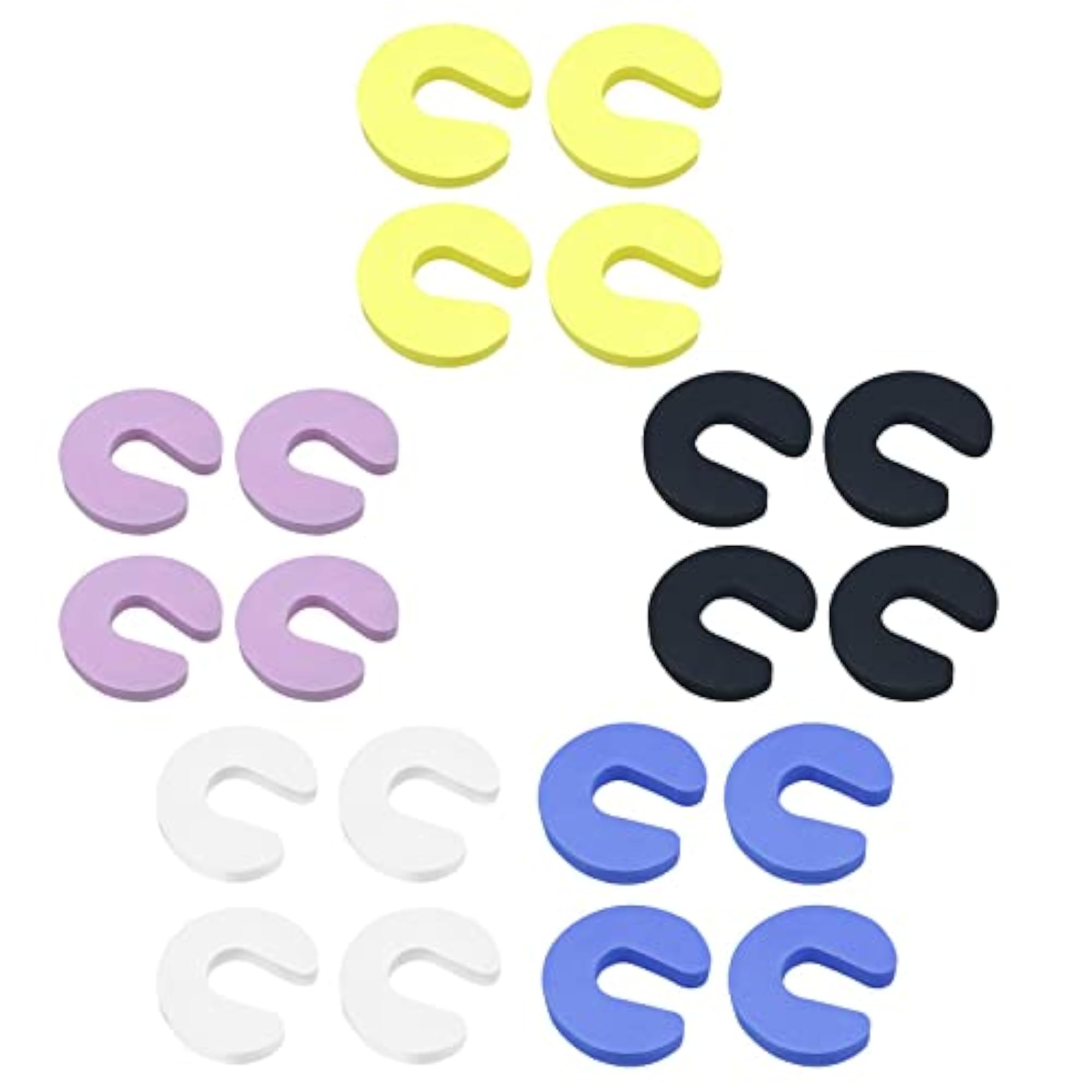 4x Soft EVA Door Stopper Finger Pinch Guard, White