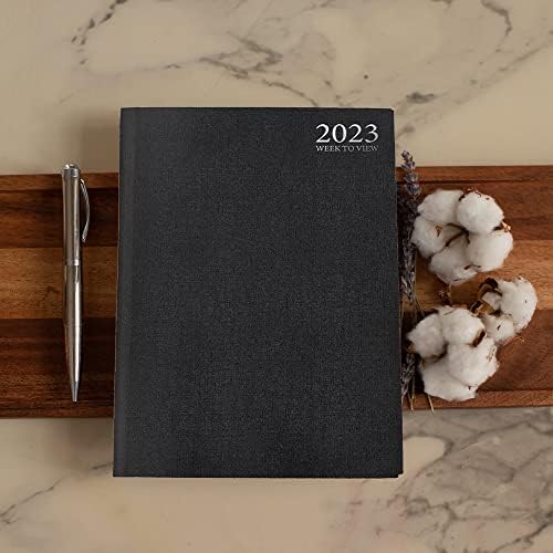 FIRST CHOICE KAYA 2023 Premium Diary A5 Week to View (Black)