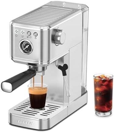 CHULUX Elite Espresso Machine 20 Bar, Compact Stainless Steel Hot...