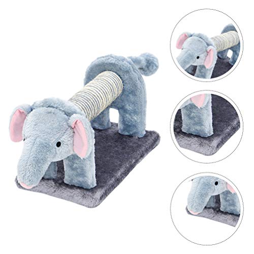 Balacoo – Haste de raspagem para gatos com almofada em forma de elefante coberta de sisal, suporte p