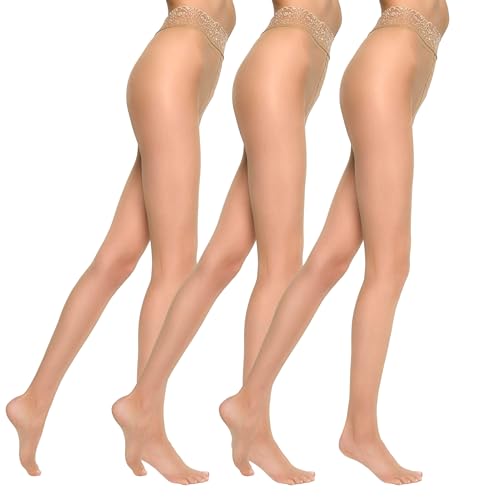 Pantis de mujer transparentes eróticas con encaje hipster de 15 deniers lencería fina