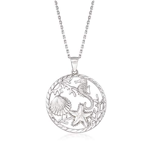 Ross-Simons Sterling Sea Life Pendant Necklace #TOP17