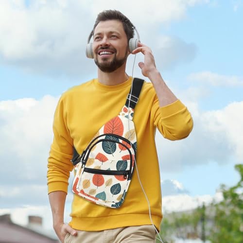 Mochila bandolera para hombre compacta multicolor con estampado original de pitaya 3
