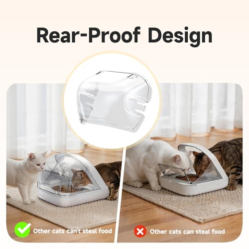Rear Cover for Automatic Microchip Cat Feeder, Replacement Pet Feeder Cover with Anti-Theft Food Guard, Prevent Stubborn Pets from Accessing Food from Back, Dust Proof & Easy Installation (2 Pack) by Oaqfvunt - Used condition - Image 2