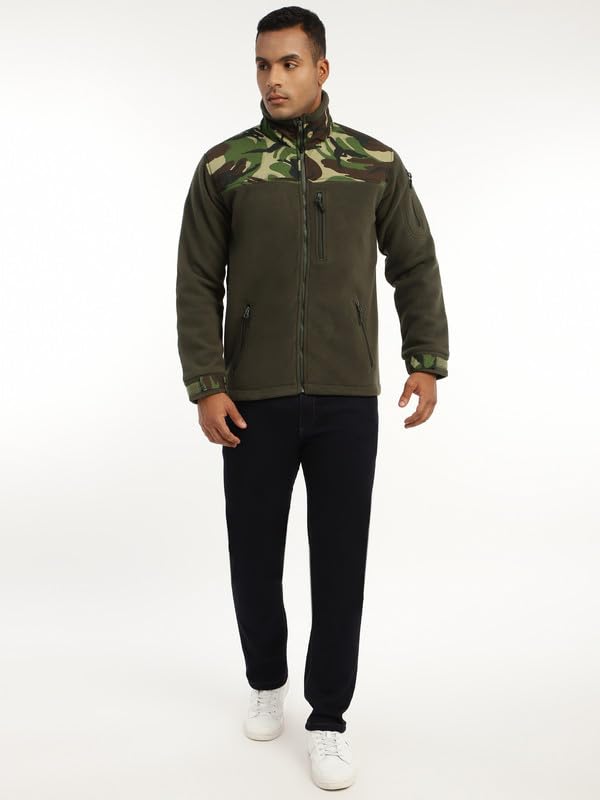Image of MOUNTMILLER Men's Ripstop Dual Superbond HLKN Fleece Tactical Jacket | Water Repellant | Multi-Pocket | Abrasion-Resistant | Ideal for Outdoor, Hiking & Trekking