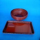 籃胎漆器 盛篭とお盆