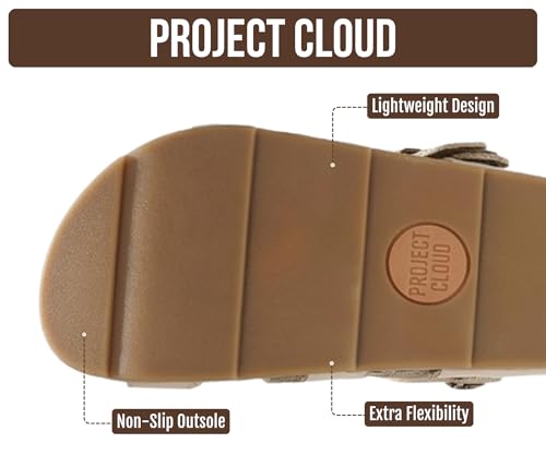 Image of Project Cloud Platform Sandals Women - Strappy Wedges with Comfortable Plush & Soft Insole - Lightweight & Non Slip Platform Sandals for Women 2026