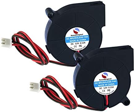SoundOriginal 2pcs Cooling Blower Fan DC 12V 0.10A~0.15A 50mmx15mm Fans for 3D Printer Humidifier Aromatherapy and Other Small Appliances Series Repair Replacement