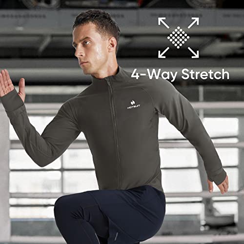 Hotsuit Sauna Suit For Men Sweat Suits Long Sleeve Sauna Shirt Workout Shapewear-(S-5Xl) Sweat Jacket Top Compression Shirts, Grey, 2Xl #TOP28
