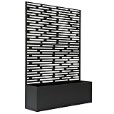 Oakland Living 6 ft. X 4 ft. Black Freestanding Metal Privacy Screen Room...