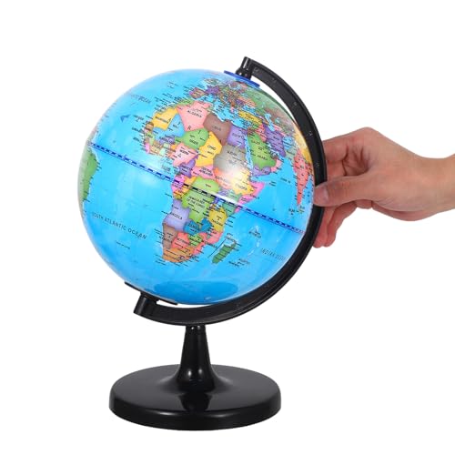 Globe terrestre éducatif 20 cm avec carte haute résolution et base stable pour bureau