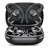 Auriculares Inalámbricos Deportivos, Auriculares Bluetooth 5.3 con HD Micrófono, Sonido Premium, 40H de Reproducción, Pantalla LED, Cómodos de...