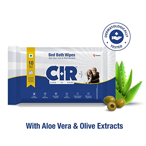 Image of CIR Soft Body Cleansing Wet Bed Bath Wipes for Adults | Body Sponging | Extra Large, 10 Wipes /Pack (Pack of 3), 30 Wipes, White, One Size