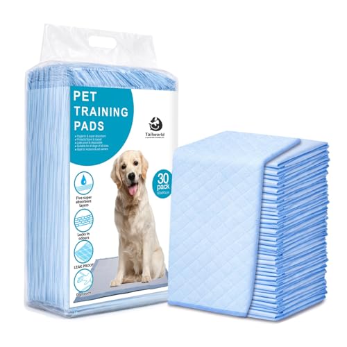 Image of Training Pads for Dogs, Puppies, Cats & Rabbits | 60 x 60 cm | 30 Count | Super Absorbent Pee Pads with Odor Lock Technology | Leak-Proof Potty Training Pads for Indoor Pet Hygiene