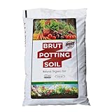 Brut Organic Potting Soil – 1CF, Premium Plant Soil with Organic Worm Castings, Trace Minerals & Perlite – Chemical-Free, Filler-Free – Ideal Potting Mix for Indoor & Outdoor Plants – 1pck
