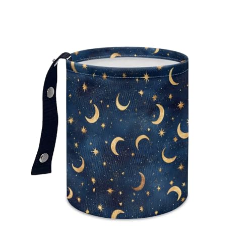 Image of Galaxy Moon Car Trash Bin Mini Auto Garbage Auto Storage Bag Waterproof Multipurpose Vehicle Accessories Car Organizer