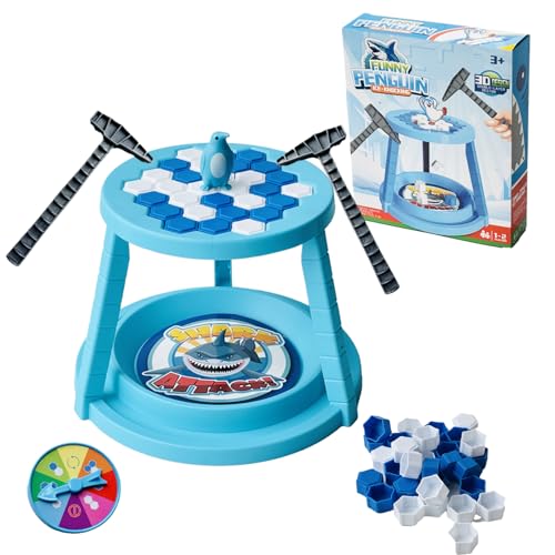 MRIMZORO Ice Breaking Balance Toy 3D, Kids Hammer Ice Piece Board Activity with Turn Dial, Fun Family Tabletop Play for Kids Ages 4-8, Interactive Balance & Strategy Toy for Boys Girls ﻿