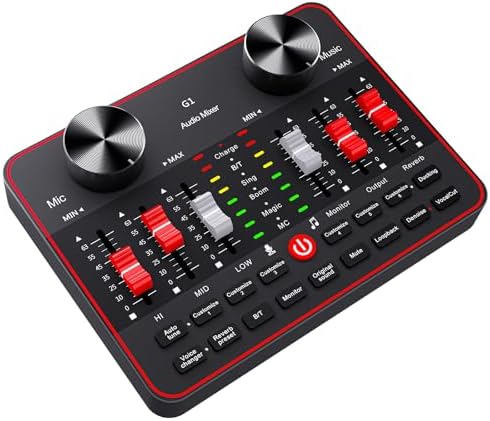 Live Sound Card With 13 Sound Effects - DJ Mixer For IOS/Android, Streaming, Recording & Podcasting