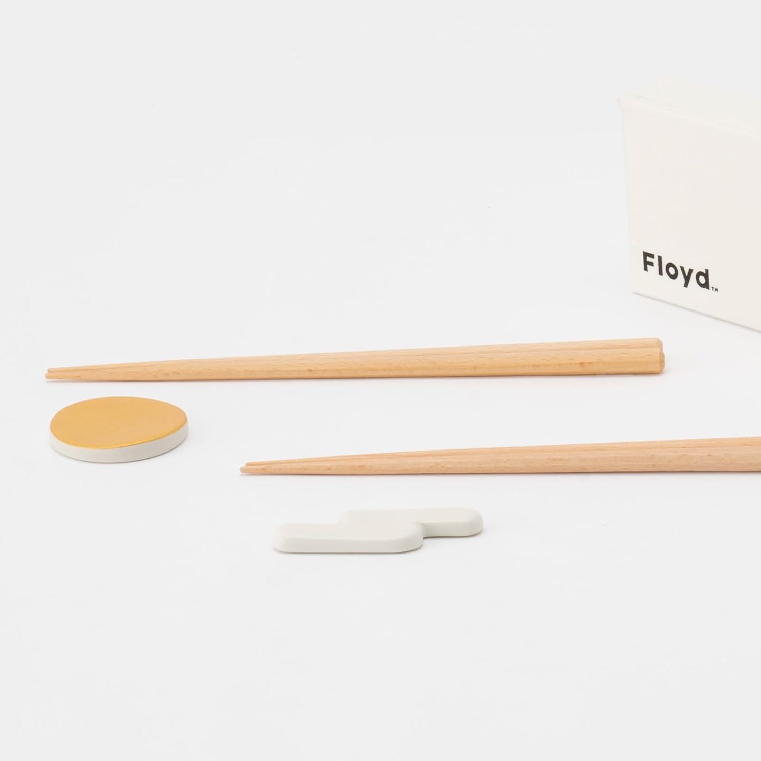Floyd FL06-00805 Chopsticks & Chopsticks Rest Set, Gift, Pair of Couples, Unmoon, Set of 2, Made in Japan