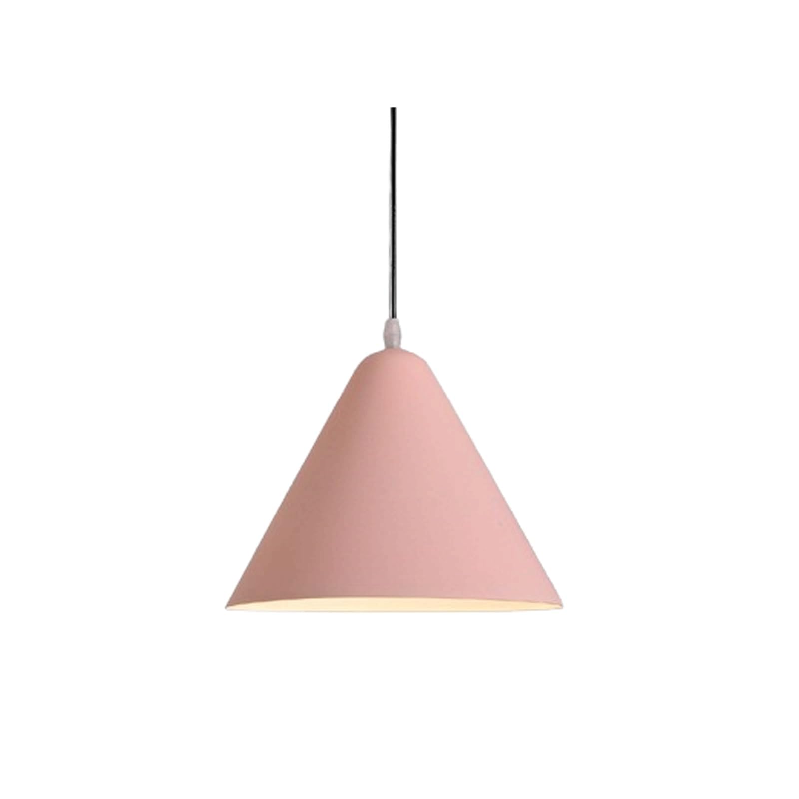 Nowoczesna lampa wisząca 1-Light Metal Cone Lampa wisząca w stylu skandynawskim Aluminium Pojedyncza lampa wisząca do wyspy kuchennej (Roze,L)