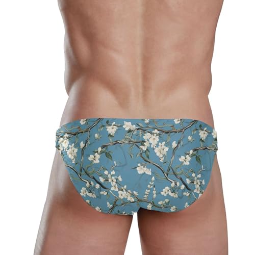 Boho Bohemian Flower Swim Briefs for Men Swimsuit Bikini Swimwear S A1113473