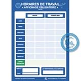 AUA SIGNALETIQUE - Consignes Horaires de Travail - Aluminium Dibond 3mm, A3 : 300x420 mm
