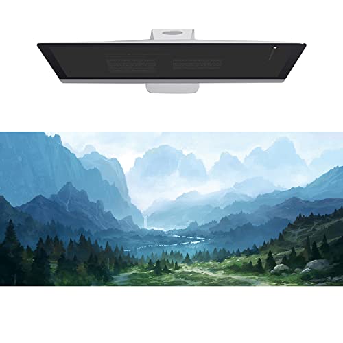 Wehilion Grand Tapis de Souris XXL Gaming 800 x 300 x 3 mm, Tapis de Bureau avec Bords Cousus, Carte HD Anime Paysage pour Bureau et Maison, 800 x 300 x 3 mm