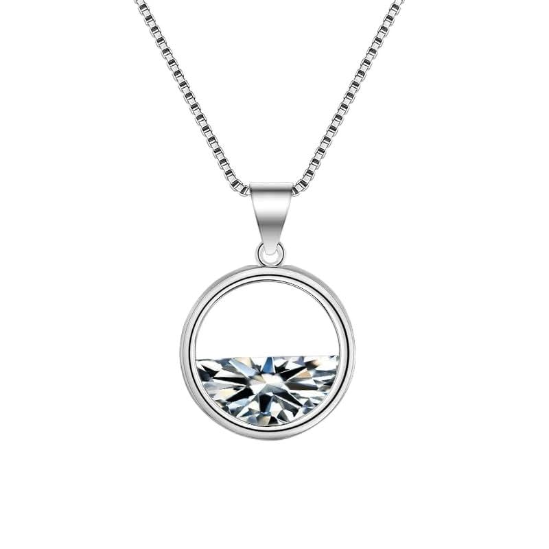 Collier pendentif rond cristal pour femmes élégant et intemporel
