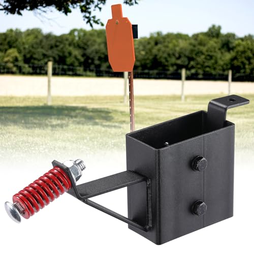 T Post Target Hanger for AR500 Shooting Targets, Heavy Duty Steel 2x4 Bracket Target Mount, T-Post Hanger for 1/2" Holes Gong Targets, Conversion Adapter for Outdoor Shooting Practice by Wishtofly - Used condition - US$13.73