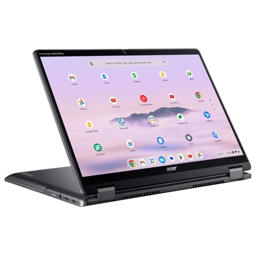 Image of Acer Chromebook Plus Spin 514 2-in-1 14 inch Touchscreen Laptop, 13th Gen Intel 10-Core i5-1334U(Beat i7-1250U), 8GB LPDDR5X, 1TB Pcle 4.0 SSD, Backlit KB, DTS Audio, Chrome OS, W /128GB PSD & Stylus