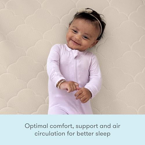 Newton Baby Crib Mattress and Toddler Bed - Ultra-Breathable Proven to Reduce Suffocation Risk, Washable Core & Cover, 2-Stage, Plush 5.5" Thick - Sandstone by Newton Baby - Image 7