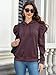 UEAL Womens Sweatshirts 2025 Trendy Puff Sleeve Drawstring Pullover Hoodies Fall Fashion Outfits Tops Clothes Small Purple