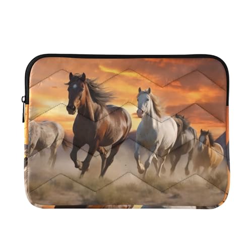 Funda para portátil Horses Running Sunset 13-14 pulgadas miniatura 1