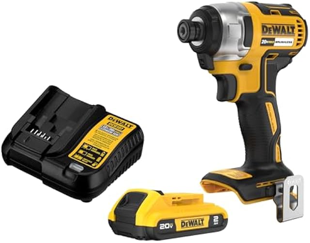 DEWALT 20V MAX Impact Driver, 1/4 Inch, Battery and Charger Included (DCF787D1)