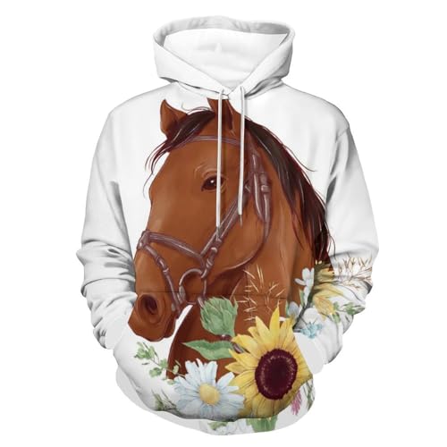 Sweatshirt cheval UMENG pour vos balades nature et moments de détente en taille S