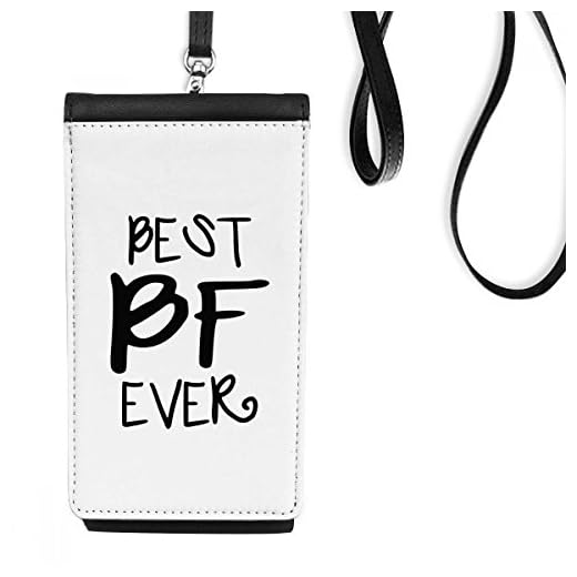 DIYthinker Best Bf Ever Alla hjärtans dag citat för pojkvän kärlek falskt läder smartphone hängande handväska svart telefon plånbok gåva