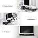 Fenge Dual Monitor Stand, 42.5inch Long Monitor Stands Riser for 2 Monitors, Sliding Door with Storage Organizer Stand for Desk, 2 Tier Desk Shelf for Laptop, Pc, Printer, Computer, TV