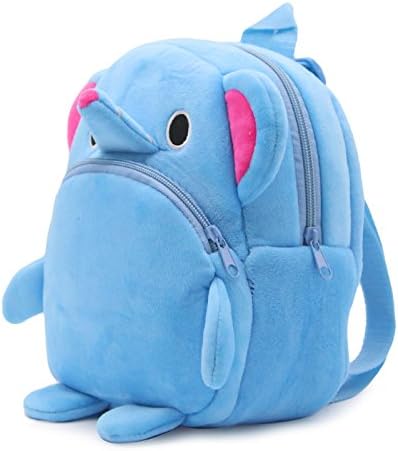 Elonglin Cute Small Toddler Kids Backpack Plush Animal Cartoon Mini Children Bag for Baby Girl Boy Age 1-3 Years Schoolbag for Child Lightweight Strap Rucksack Daypack for Travel Shopping Elephant