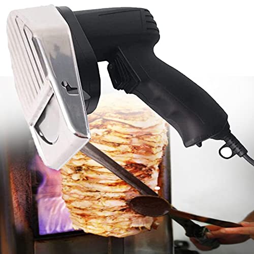 WZFANJIJ Rebanadora de Carne de Kebab eléctrica, rebanadora de Carne portátil de Mano Cuchillo de Kebab eléctrico de Hoja de 100 mm para Shawarma Doner Gyros Knife,B