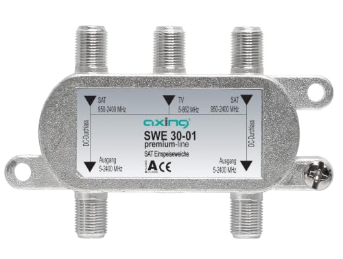Axing SEW 30-01 combinador de antena y SAT (para Twin-LNB, dos salidas)